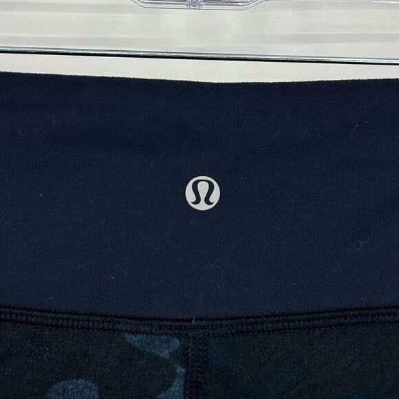 Lululemon Wunder Under Crop Full On Loun Blue Size 8 - Picture 2 of 8